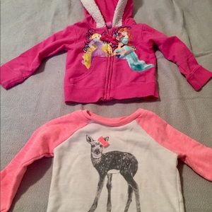 2T Girl Sweatshirt Bundle Disney Princess Reindeer